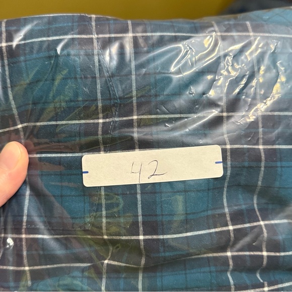 George Classic Fit Blue Plaid Men's Shirt Long Sleeve Size 2XL (50-52) - Picture 8 of 8